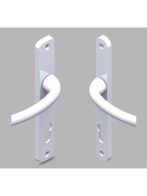 Pvc Kapı Kolu Wc Alüminyum (Beyaz) Kapı Kolu Alüminyum