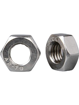 -Dın 934 Paslanmaz Altıköşe Somun M8 - 15 Adet Civata