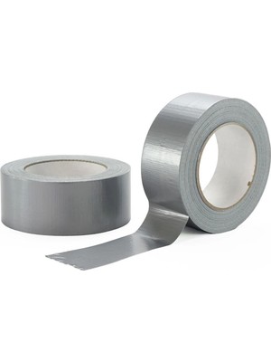 (2 Adet) Su Sızdırmaz Bez Tamir Bantı (Duct Tape) 44MMX15MT Gri - Tamir Bandı - Gri Tamir Bandı Gri
