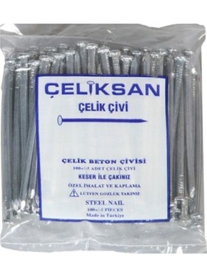 Çelik Beton Çivi Oluklu 4*50 100 Adet Çivi Çelik Çivi Tr