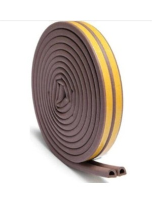 Kapı ve Pencere Yapışkanlı Izolasyon Fitili/bandı Kauçuk Kahverengi (5 x 2) 10 M