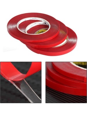 Çift Taraflı Bant Şeffaf Slikonlu Bant 5 Metre 15MM x 5mt Çift Taraflı Bant
