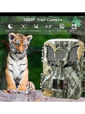 Fotokapan Kamera 16MP Full Hd 1080P Gece Görüşlü 2 Inç LCD Ekran Su Geçirmez - Lisinya
