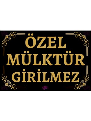 Hayg Equipment Özel Mülktür Girilmez Vintage Duvar Tabelası - Dekota Bahçe Kapısı Uyarı Levhası