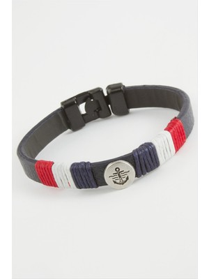 Resveq Çapa Kaliteli Suni Deri Bileklik-Siyah