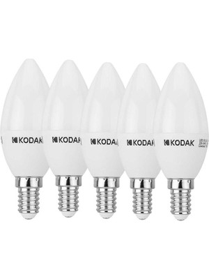 Mikasso KODAK 5W 240 Lümen LED Beyaz Işık Ampul 5 Adet 5'li Beyaz Işık E14 LED Ampul