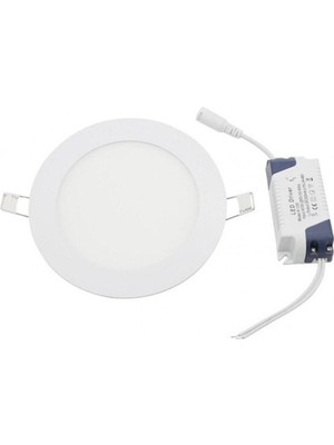 9W Sıva Altı Panel Slim Spot Trafolu Beyaz Işık Iç Çapı 12CM Dış Çapı 15CMDIR Tekli Beyaz Işık B15 L