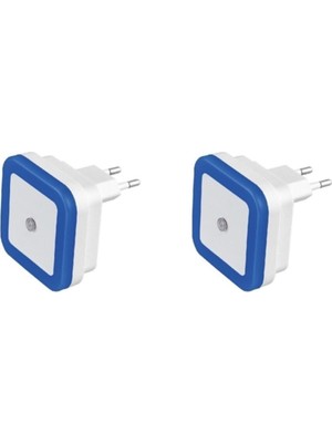 Cata CT-9500 2 Adet 1W Fişli Sensörlü Gece Lambası Mavi CT-9500M