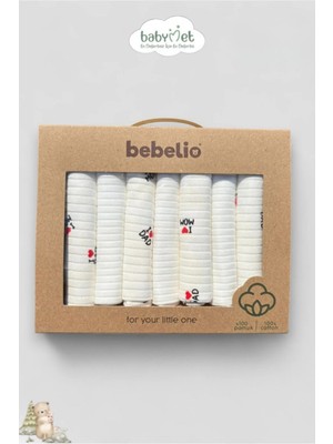%100 Pamuk Organik Bebek Ağız Mendili 7'li Set, 25X25 cm Yumuşak&hipoalerjenik
