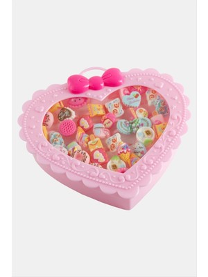 Resveq Karışık Plastik Çocuk Yüzük 1 Adet-Pembe