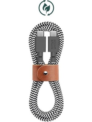 Native Union Belt Cable Type-C-C Zebra 1.2m Şarj Kablosu