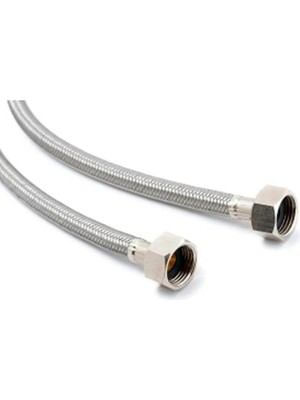 Paslanmaz Çelik Örgülü Hortum, Klozet, Taharet Musluğu Fleksi Bağlantı Hortumu Flex 3/8-3/8 70 cm Te