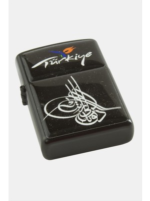 Resveq Tuğra Taşlı Çakmak-Siyah