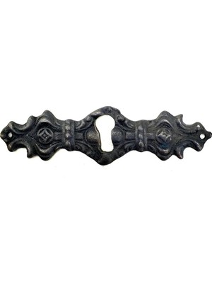 Antika Tarz Dekoratif Pirinç Anahtar Ağızlığı -  28X104MM, Oksit - Lisinya