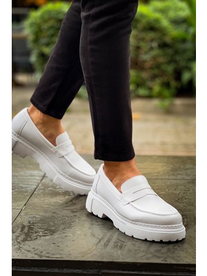 ZRC2417 Premium Günlük Erkek Klasik Ayakkabı Beyaz