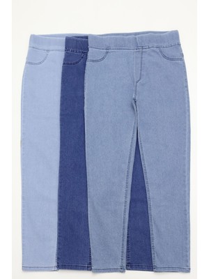 Kadın Çoklu Kot Tayt Pantolon