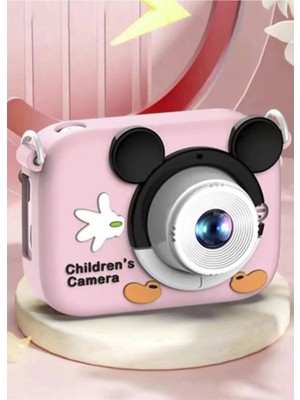 Mini 1080P Hd Çocuk Kamera Dijital Fotoğraf Makinesi 2.0 Inç Ekran 5 Adet Oyun Pembe - Lisinya