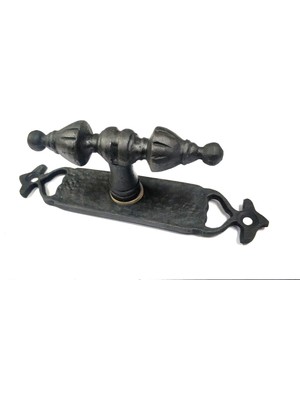 Antika Tarz Dekoratif Pirinç Burma Pencere Kolu - 152X32 Mm, Oksit - Lisinya