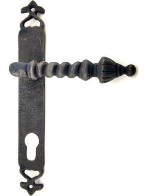 Antika Tarz Dekoratif Pirinç Burma Yale Kapı Kolu - 247X35 Mm, Oksit - Lisinya