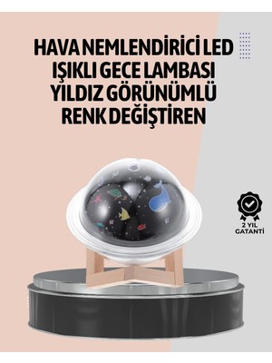 Resveq Gece Lambası Özellikli Taşınabilir Nemlendirici ve Aromaterapi Cihazı USB Girişli