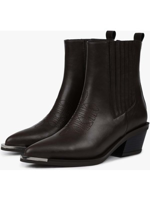 Kadın Stormi Kahve Cilt Kovboy Bot