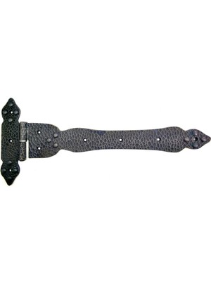 Antika Tarz Dekoratif Pirinç Kuyruklu Yönlü Dövme Menteşe - Battal, Oksit - Lisinya