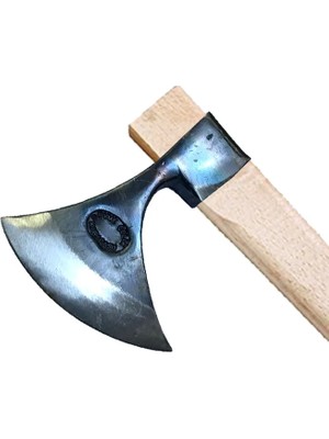 Karacasu Saplı Ay Balta 90 cm - Dövme Çelikten - Lisinya