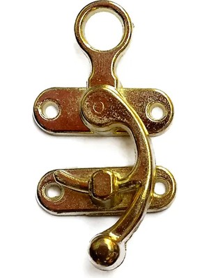 Kancalı Yay Gözü, Ahşap Kutu Klipsi - Küçük, Sarı, 1 Adet - Lisinya