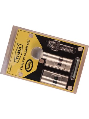 68MM Mandallı Çelik Kapı Tuzaklı Barel Seti - Saten - Lisinya