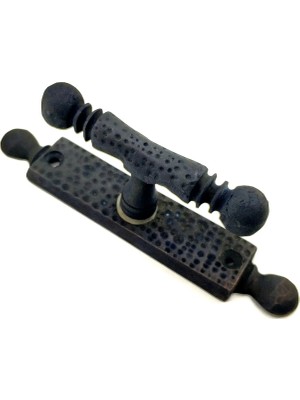 Antika Tarz Dekoratif Pirinç Misket Pencere Kolu - 165X32 Mm, Oksit - Lisinya