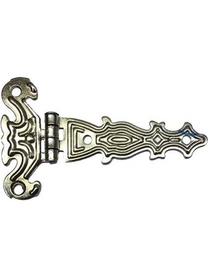 Dekoratif, Sac Tek Kuyruklu Menteşe - 40X68 Mm, Küçük, Nikel, 100 Adet - Lisinya