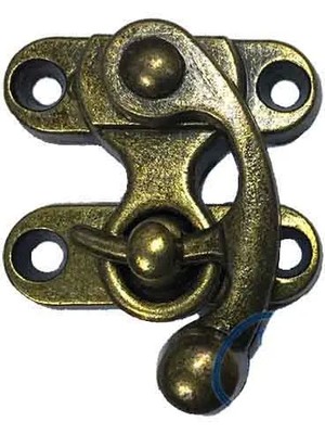 Kancalı Yay Gözü, Ahşap Kutu Klipsi - Küçük, Antik, 100 Adet - Lisinya