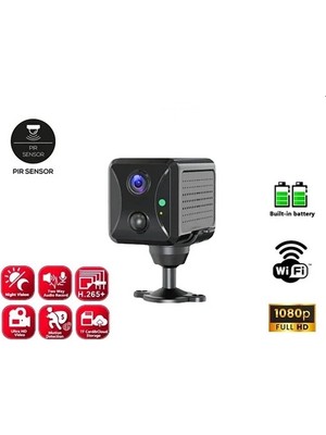 Mini Pır Sensörlü Algılamalı Sesli Konuşmalı 1080P Hd Kablosuz Kamera - Lisinya