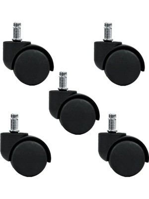 Ofis Sandalye Tekerleği Ofis Koltuğu Tekeri - Tekerlekler Tekerlekler Siyah