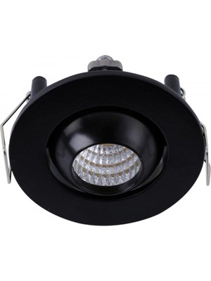 1 Watt Siyah Kasa Günışığı Manda Gözü - 5 cm Dış Çap 4 cm Iç Çap Siyah Kasa Manda Gözü LED Spot Gün