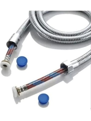 Tudor Maksu Sık Örgülü Duş Hortumu Krom Kaplamalı Ip Örgülü Paslanmaz Duş Hortumu 150 cm Duş Hortumu