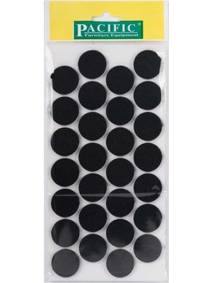 Yapışkanlı Mobilya Keçesi 28 mm Çap Siyah