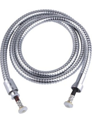 Duş Spirali Hortum Örgülü Banyo Duş Hortumu Duş Hortumu Bej Krom