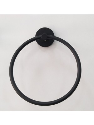 Yuvarlak Havluluk Mat Siyah Siyah