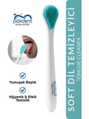 Pakdent Soft Dil Temizleyici Çift Taraflı 1 Adet Yumuşak Başlıklı Ağız Bakım Ürünü
