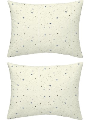 Makiteks Yüzde Yüz Pamuklu 2 Adet 35X45 cm Yıldız Desenli Bebek Yastık Kılıfı