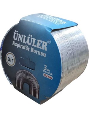 Ünlüler 3metre Uzunluk 127MM Kalınlığa Sahip Air Aspiratör Borusu