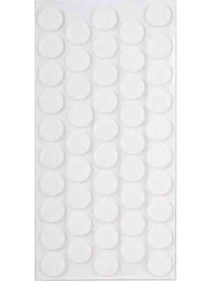 Yapışkanlı Yuvarlak Keçe, 20 Mm, Beyaz Keçeler Beyaz