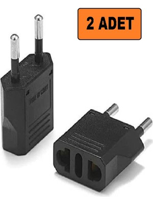 2 Adet Amerikan Fiş Standart Çevirici Amerikan Tipi Priz Dönüştürücü Fiş Çevirici Adaptörü Aparatı F
