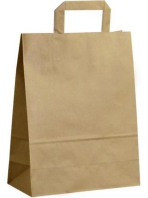 Kraft Içten Saplı Çanta 22X28X12CM 50 Adet Kraft Belirtilmemiş Kraft Tr Imalat