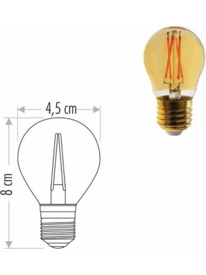 4 Watt Rustik LED Ampul CT-4283 Sarı Işık E27 Rustik Ampul 4 Watt Yok