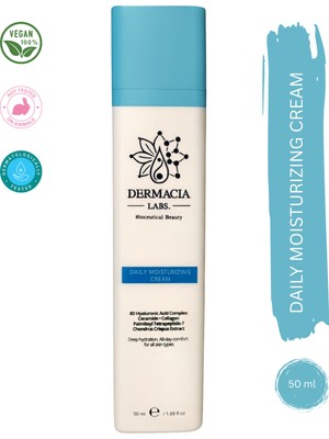 Dermacia Labs Su Bazlı Nemlendirici Krem, Moisturizer 50 ml | 8d Hyaluronik Asit | 8D | Hyaluronic Acid
