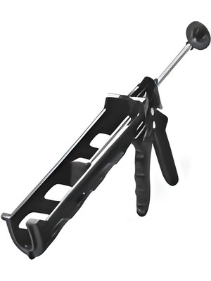 Yuvarlak Kalın Plastik Silikon Tabancası Siyah