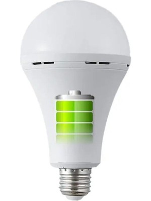 9 W Şarjlı LED A60 Ampul - Beyaz Işık (6500K) - E27 - CT-4229B Tekli Beyaz Işık E27 LED Ampul 9 Watt