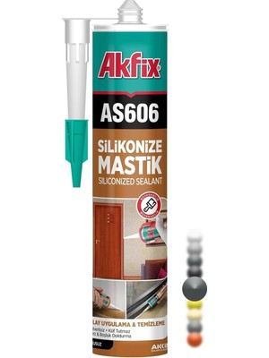 AS606 Silikonize Akrilik Mastik 500GR Antrasit Gri